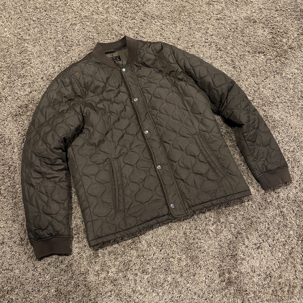 Vintage Abercrombie & Fitch SHERPA QUILTED BOMBER XL - Picture 2 of 9